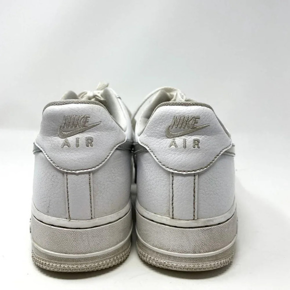 Nike Air Force 1 Low White Iridescent Swoosh Swoop Sneaker Shoe Size 8.5 - Picture 5 of 8